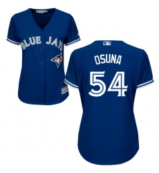 Women's Majestic Toronto Blue Jays #54 Roberto Osuna Replica Blue Alternate MLB Jersey