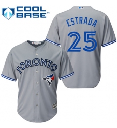 Youth Majestic Toronto Blue Jays #25 Marco Estrada Replica Grey Road MLB Jersey