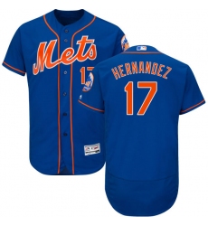 Men's Majestic New York Mets #17 Keith Hernandez Royal Blue Alternate Flex Base Authentic Collection MLB Jersey
