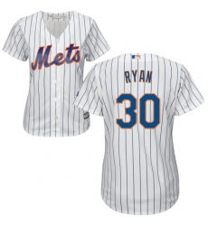 Women's Majestic New York Mets #30 Nolan Ryan Replica White Home Cool Base MLB Jersey