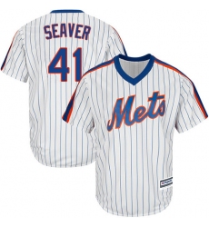 Men's Majestic New York Mets #41 Tom Seaver Replica White Alternate Cool Base MLB Jersey