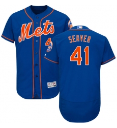 Men's Majestic New York Mets #41 Tom Seaver Royal Blue Alternate Flex Base Authentic Collection MLB Jersey