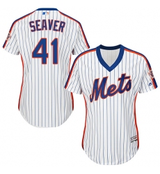 Women's Majestic New York Mets #41 Tom Seaver Replica White Alternate Cool Base MLB Jersey
