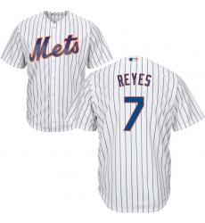 Men's Majestic New York Mets #7 Jose Reyes Replica White Home Cool Base MLB Jersey