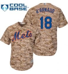 Men's Majestic New York Mets #18 Travis d'Arnaud Replica Camo Alternate Cool Base MLB Jersey