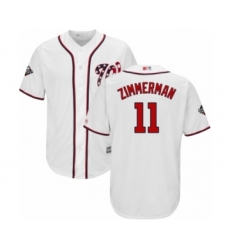 Youth Washington Nationals #11 Ryan Zimmerman Authentic White Home Cool Base 2019 World Series Bound Baseball Jersey