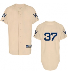 Men's Majestic Washington Nationals #37 Stephen Strasburg Authentic Cream 1924 Turn Back The Clock MLB Jersey