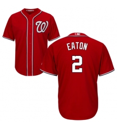 Men's Majestic Washington Nationals #2 Adam Eaton Replica Red Alternate 1 Cool Base MLB Jersey