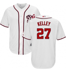 Men's Majestic Washington Nationals #27 Shawn Kelley Replica White Home Cool Base MLB Jersey