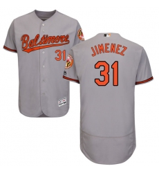 Men's Majestic Baltimore Orioles #31 Ubaldo Jimenez Grey Road Flex Base Authentic Collection MLB Jersey