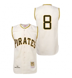 Men's Mitchell and Ness 1960 Pittsburgh Pirates #8 Willie Stargell Authentic Cream Throwback MLB Jersey