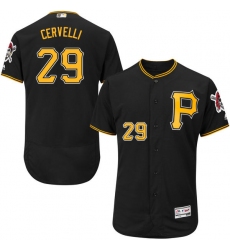 Men's Majestic Pittsburgh Pirates #29 Francisco Cervelli Black Alternate Flex Base Authentic Collection MLB Jersey