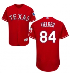 Men's Majestic Texas Rangers #84 Prince Fielder Red Flexbase Authentic Collection MLB Jersey