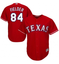 Youth Majestic Texas Rangers #84 Prince Fielder Authentic Red Alternate Cool Base MLB Jersey