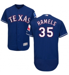 Men's Majestic Texas Rangers #35 Cole Hamels Royal Blue Alternate Flex Base Authentic Collection MLB Jersey