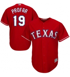 Youth Majestic Texas Rangers #19 Jurickson Profar Replica Red Alternate Cool Base MLB Jersey