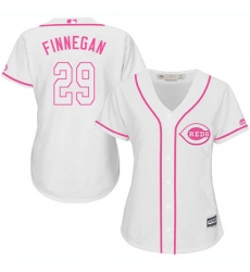 Women's Majestic Cincinnati Reds #29 Brandon Finnegan Replica White Fashion Cool Base MLB Jersey