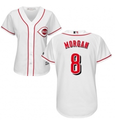 Women's Majestic Cincinnati Reds #8 Joe Morgan Replica White Home Cool Base MLB Jersey