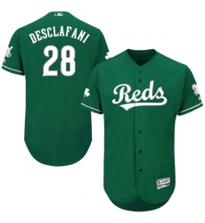 Men's Majestic Cincinnati Reds #28 Anthony DeSclafani Green Celtic Flexbase Authentic Collection MLB Jersey