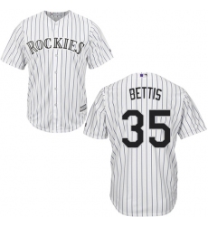 Youth Majestic Colorado Rockies #35 Chad Bettis Replica White Home Cool Base MLB Jersey