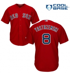 Youth Majestic Boston Red Sox #8 Carl Yastrzemski Replica Red Alternate Home Cool Base MLB Jersey