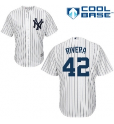 Youth Majestic New York Yankees #42 Mariano Rivera Authentic White Home MLB Jersey