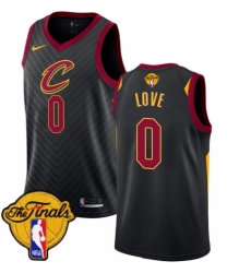 Youth Nike Cleveland Cavaliers #0 Kevin Love Swingman Black 2018 NBA Finals Bound NBA Jersey Statement Edition