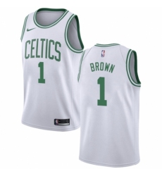 Youth Nike Boston Celtics #1 Walter Brown Swingman White NBA Jersey - Association Edition
