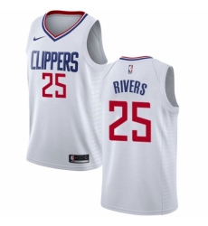 Men's Nike Los Angeles Clippers #25 Austin Rivers Authentic White NBA Jersey - Association Edition