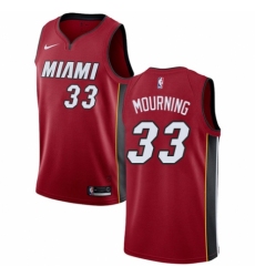 Youth Nike Miami Heat #33 Alonzo Mourning Swingman Red NBA Jersey Statement Edition
