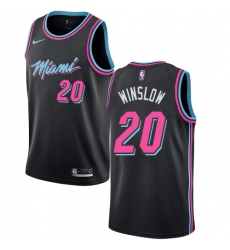 Youth Nike Miami Heat #20 Justise Winslow Swingman Black NBA Jersey - City Edition