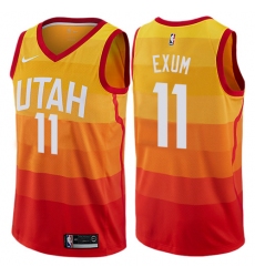 Men's Nike Utah Jazz #11 Dante Exum Swingman Orange NBA Jersey - City Edition