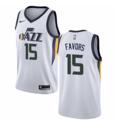 Men's Nike Utah Jazz #15 Derrick Favors Swingman NBA Jersey - Association Edition