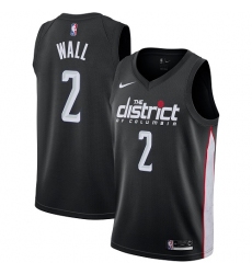 Women's Nike Washington Wizards #2 John Wall Swingman Black NBA Jersey - City Edition