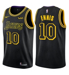Women's Nike Los Angeles Lakers #10 Tyler Ennis Swingman Black NBA Jersey - City Edition