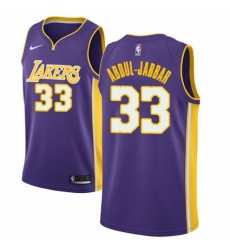 Women's Nike Los Angeles Lakers #33 Kareem Abdul-Jabbar Authentic Purple NBA Jersey - Icon Edition