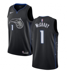 Men's Nike Orlando Magic #1 Tracy Mcgrady Swingman Black NBA Jersey - City Edition