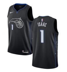 Men's Nike Orlando Magic #1 Jonathan Isaac Swingman Black NBA Jersey - City Edition