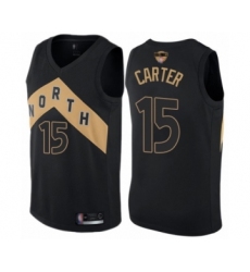 Youth Toronto Raptors #15 Vince Carter Swingman Black 2019 Basketball Finals Bound Jersey - City Edition