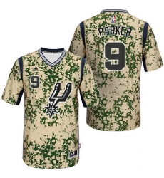 Men's Adidas San Antonio Spurs #9 Tony Parker Swingman Camo Pride NBA Jersey