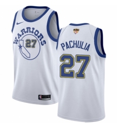 Youth Nike Golden State Warriors #27 Zaza Pachulia Swingman White Hardwood Classics 2018 NBA Finals Bound NBA Jersey