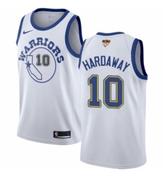 Women's Nike Golden State Warriors #10 Tim Hardaway Authentic White Hardwood Classics 2018 NBA Finals Bound NBA Jersey