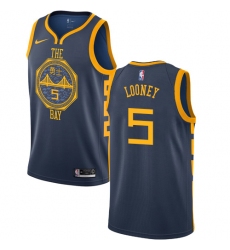 Youth Nike Golden State Warriors #5 Kevon Looney Swingman Navy Blue NBA Jersey - City Edition