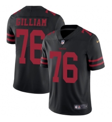 Men's Nike San Francisco 49ers #76 Garry Gilliam Black Vapor Untouchable Limited Player NFL Jersey