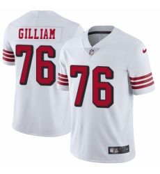Youth Nike San Francisco 49ers #76 Garry Gilliam Limited White Rush Vapor Untouchable NFL Jersey