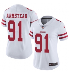 Women's Nike San Francisco 49ers #91 Arik Armstead White Vapor Untouchable Limited Player NFL Jersey