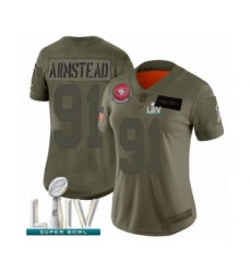 Women's San Francisco 49ers #91 Arik Armstead Limited Olive 2019 Salute to Service Super Bowl LIV Bound Football Jersey