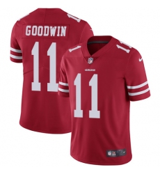 Men's Nike San Francisco 49ers #11 Marquise Goodwin Red Team Color Vapor Untouchable Limited Player NFL Jersey