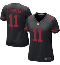 Women's Nike San Francisco 49ers #11 Marquise Goodwin Game Black NFL Jersey