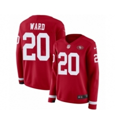 Women's Nike San Francisco 49ers #20 Jimmie Ward Limited Red Therma Long Sleeve NFL Jersey